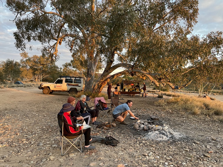 On the banks of the Finke River, Central Australia