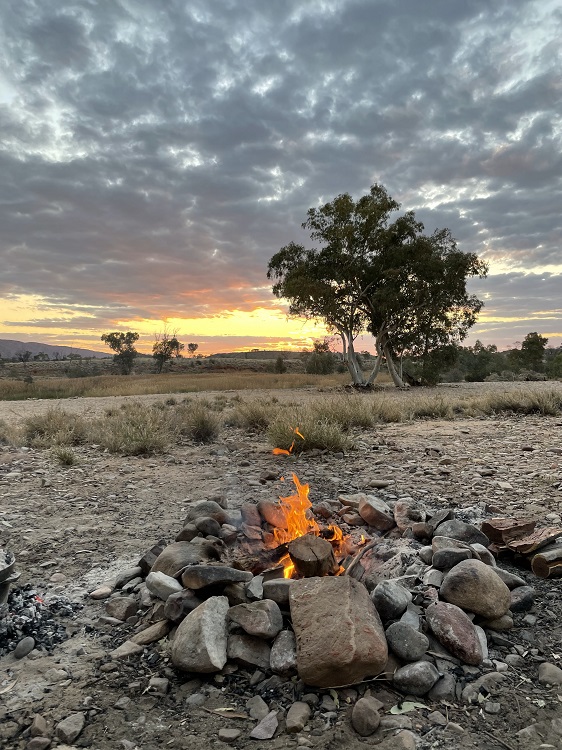 On the banks of the Finke River, Central Australia