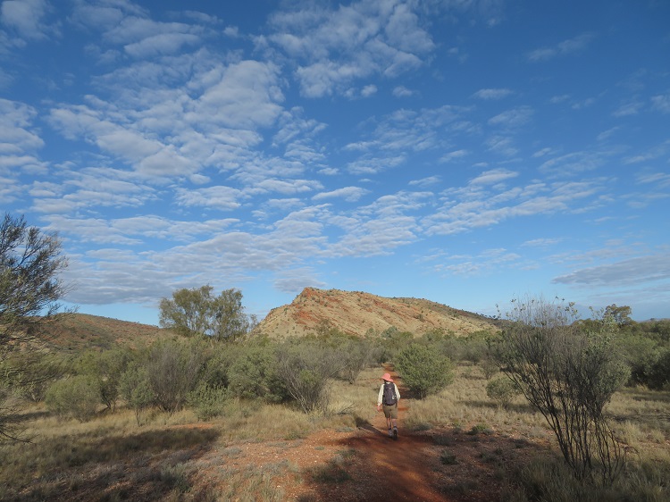 Walking on the Woodlands Trail near Simpsons Gap, Central Australia