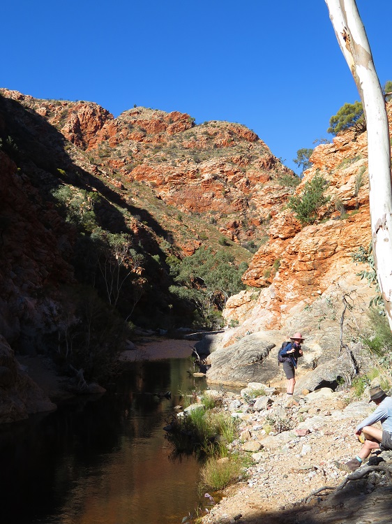 Dressed again after the swim section on the Larapinta Trail