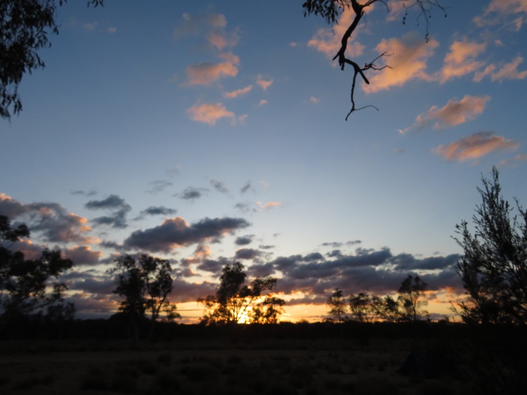 Sunrise on the Finke River, Central Australia