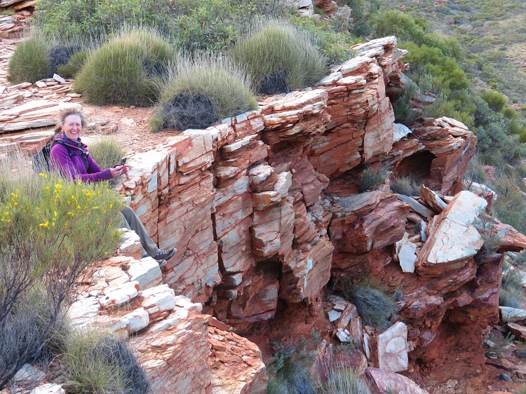 Heading back down from Mt Sonder, Central Australia