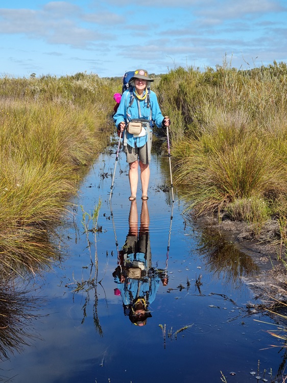 Wet feet on the Pingerup Plains on The Bibbulmun Track