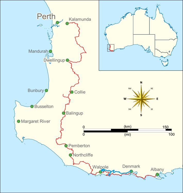 The Bibbulmun Track Days 38 - 43. Source: Wikipedia