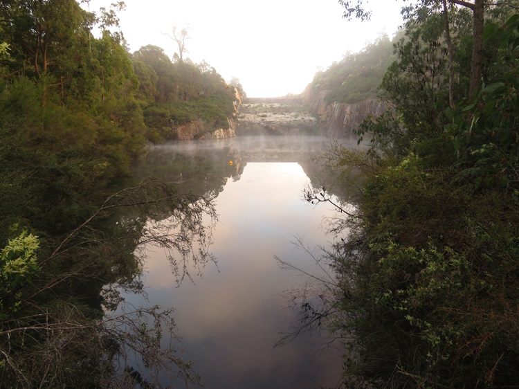 Mist over Harris Dam on the Bibbulmun Track