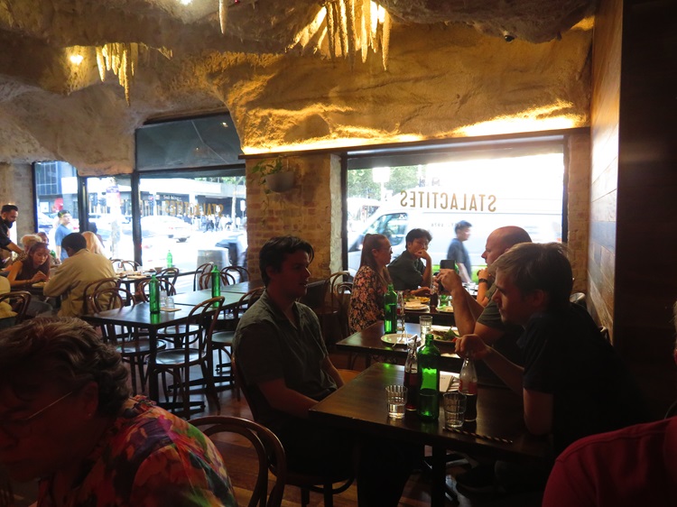 Internal view of Stalactites restaurant