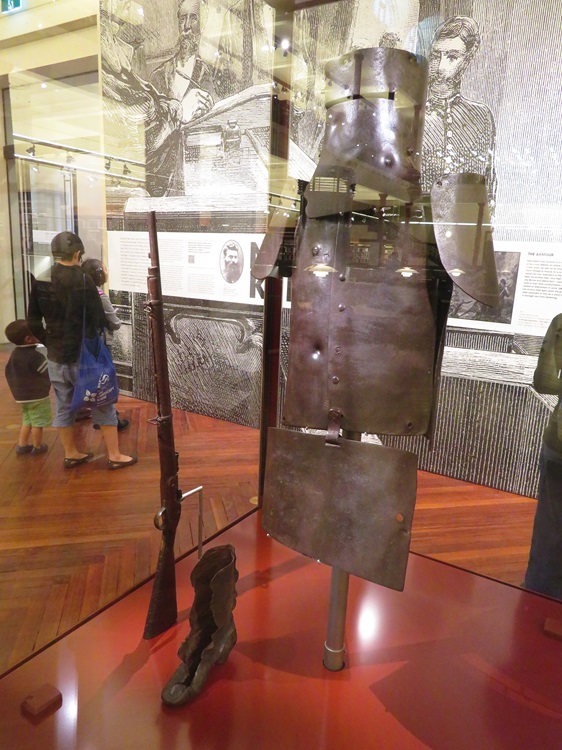 Ned Kelly's Armour in the Barry Reading Room, State Library Victoria, Melbourne