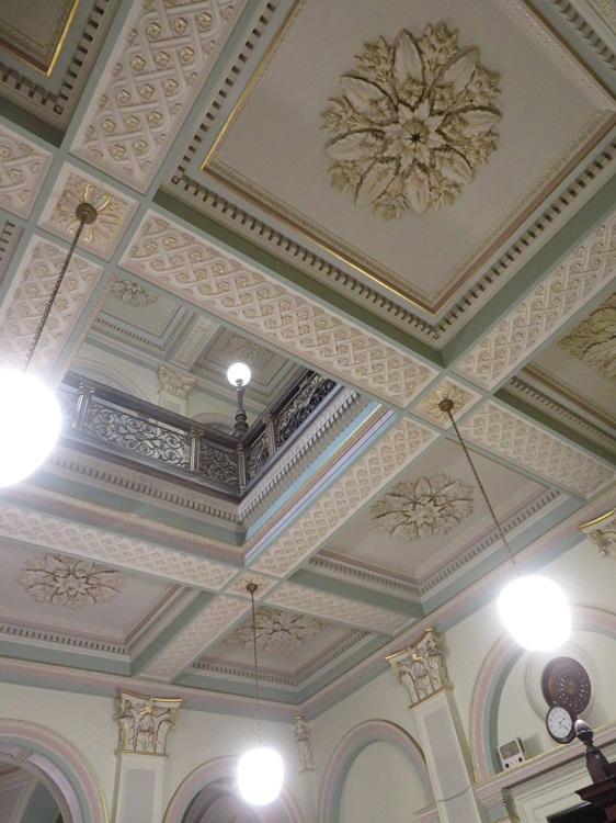 The ceilings in the foyer of Parliament of Victoria