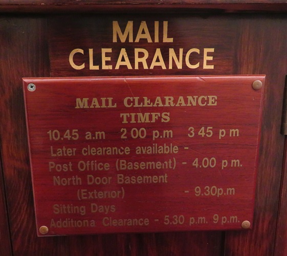 The old Post Office sign - Parliament of Victoria