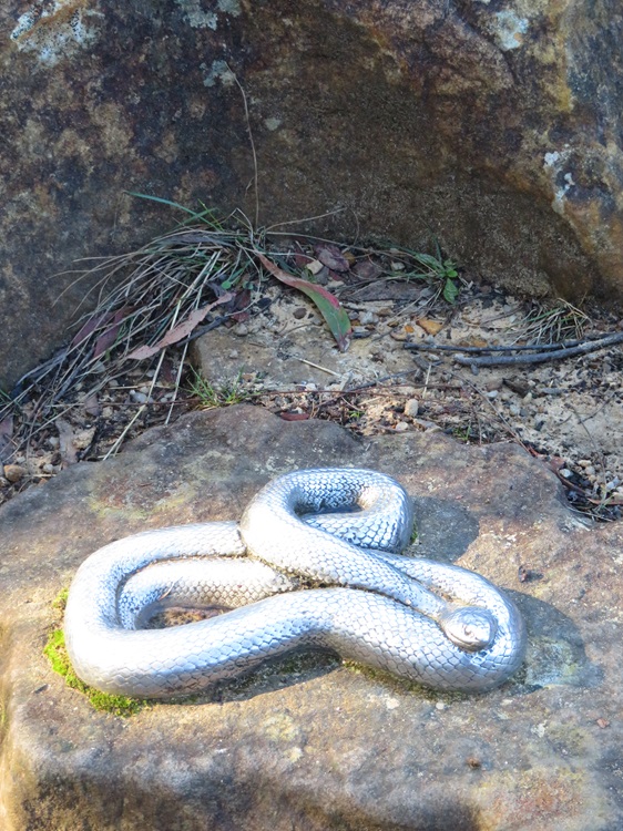 Silver sculpture at Echo Point, Blue Mountains