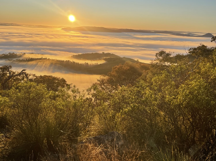 Sunrise over Mudgee - views from Mt Misery