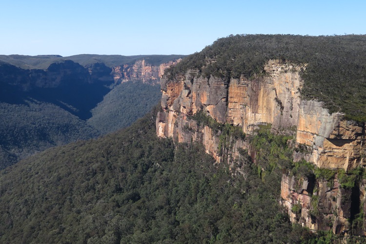 Views of sandstone escarpments from the Cliff Top Walking Track, Blackheath