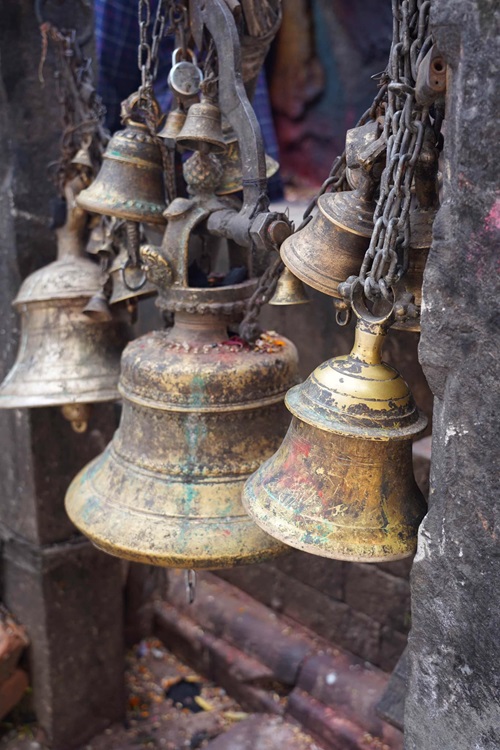 Ceremonial bells at the temple, Kathmandu