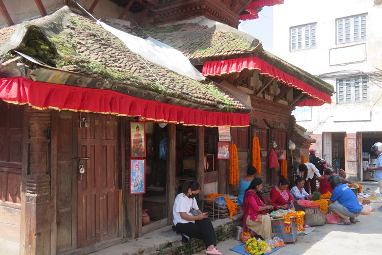Colour everywhere at the temple, Kathmandu.