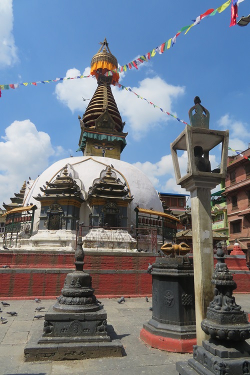 Flags aflutter in Kathmandu.
