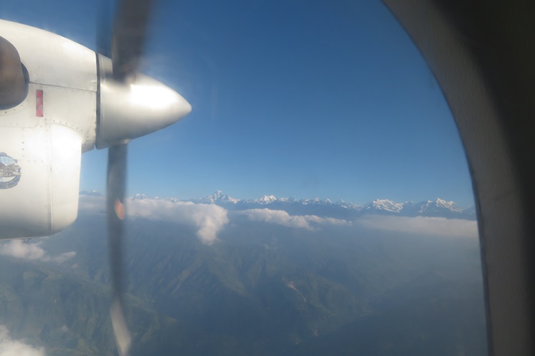 Views of the Himalayas on the flight to Lukla
