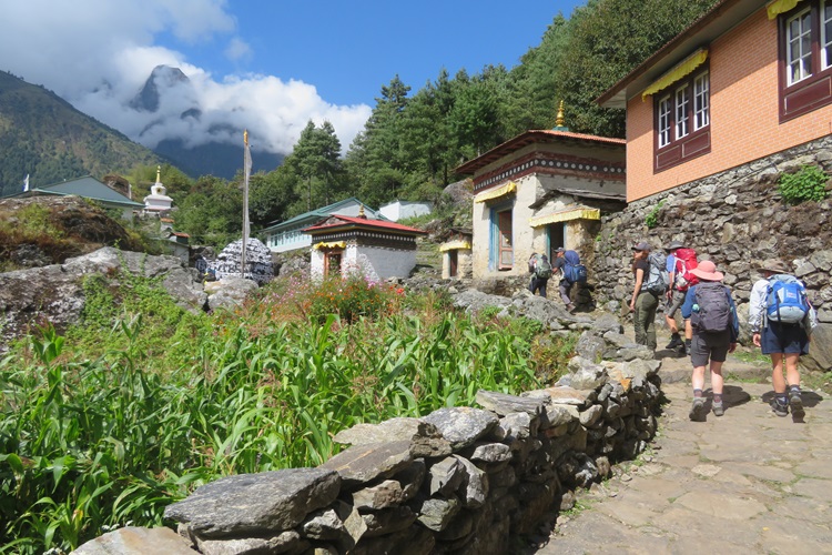 Through a village on the way to Monjo