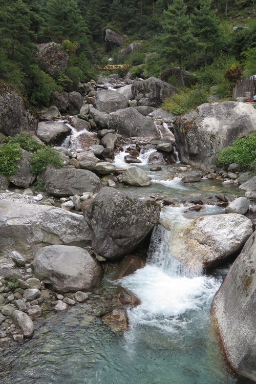 A mountain creek in the Himalayas