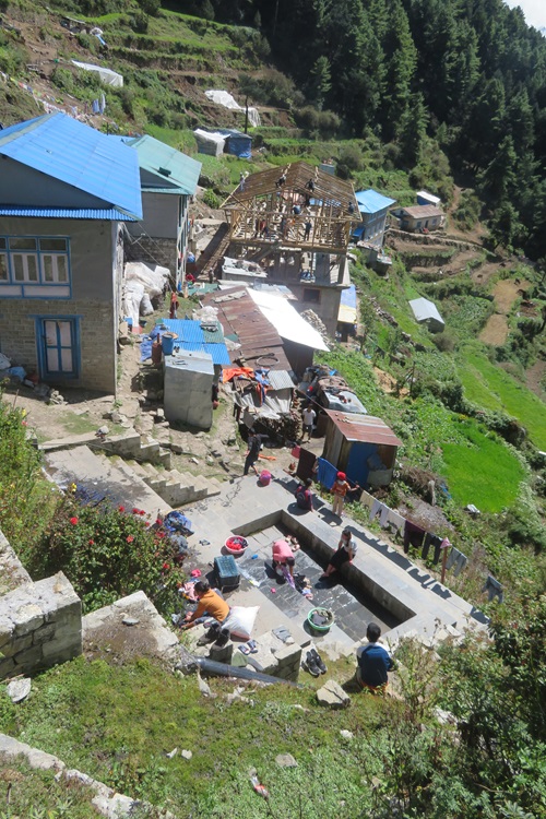 Building a new house in Namche, Nepal
