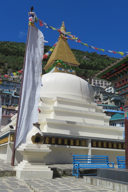 A stupa in Namche, Himalayas