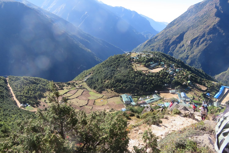 Climbing up out of Namche