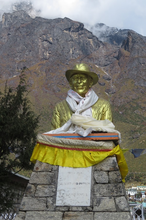 A tribute to Sir Edmund Hillary in Khumjung