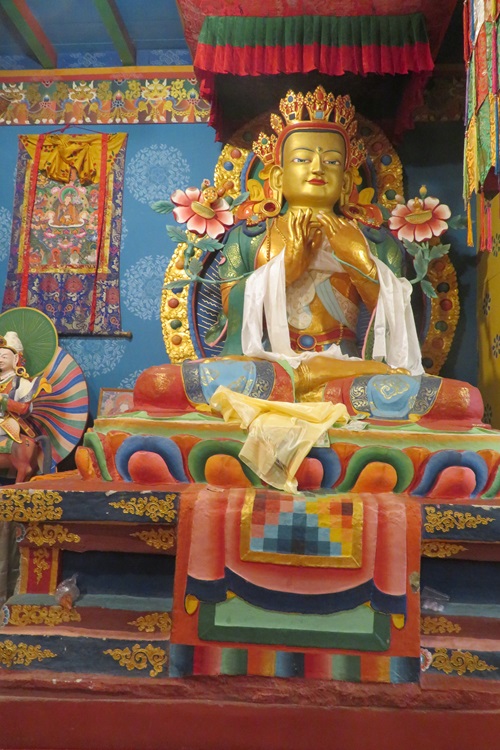 More brilliant colours and imagery inside the monastery in Khumjung