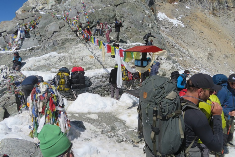 The top of Cho La Pass, Nepal