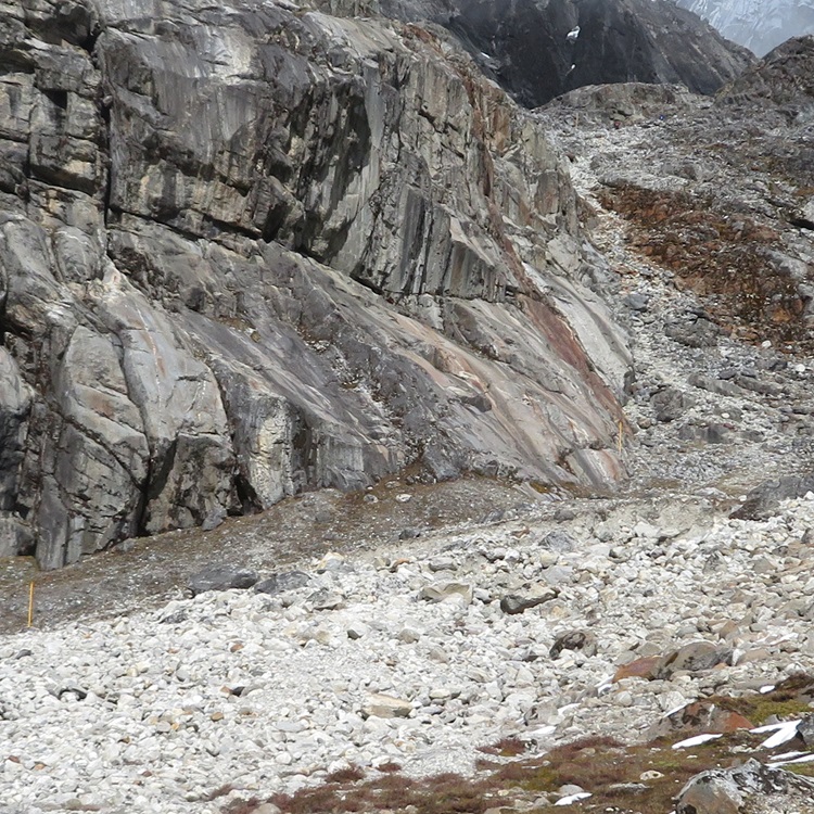 Heading down from Cho La Pass towards Dzongla, Nepal