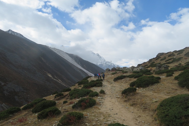 The path leaving Dingboche, Nepal