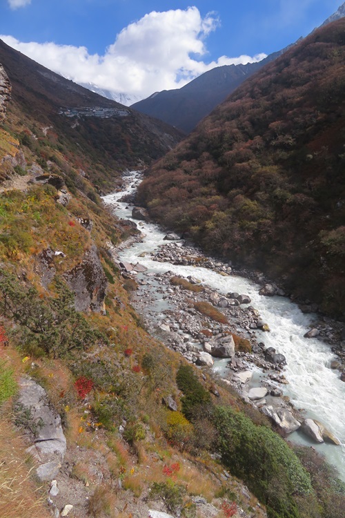 The river adjacent to the path to Thangboche, Nepal