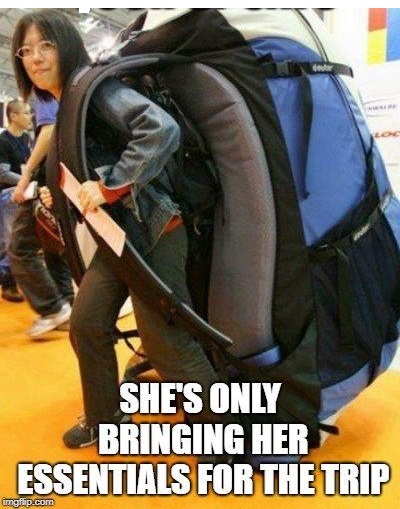 Packing for travel meme