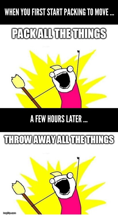 Packing for travel meme