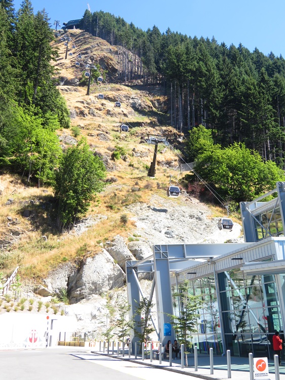 Looking back up to Bob's Peak, at Queenstown, New Zealand