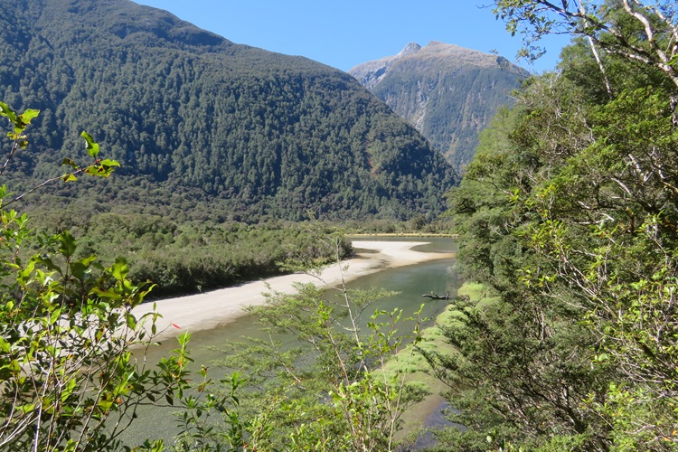 River views on the Milford Track, New  Zealand