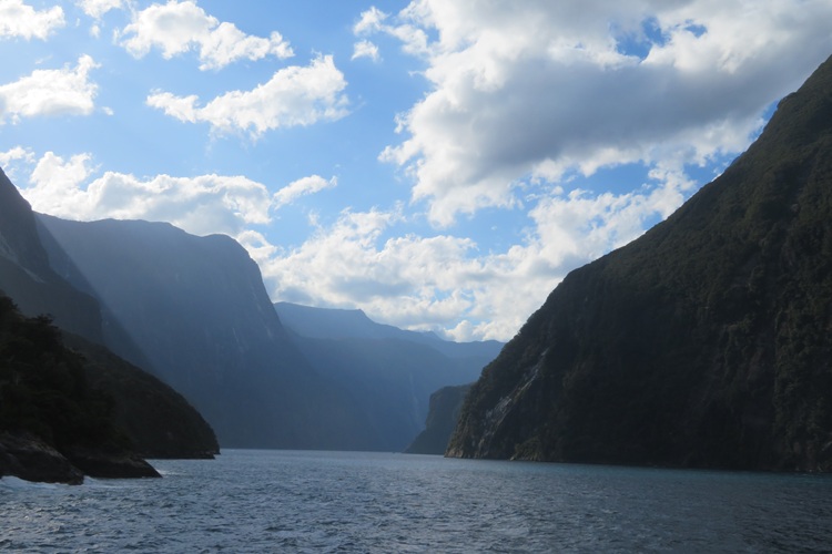 Views of Mitre Peak and Milford Sound, New Zealand