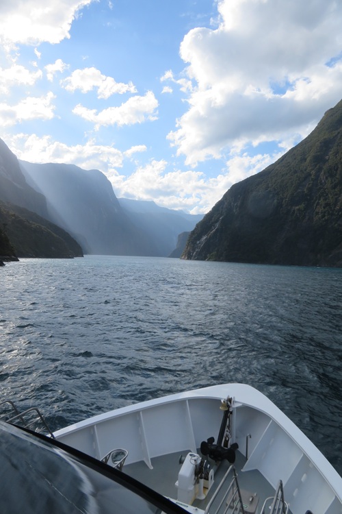 Views of Mitre Peak and Milford Sound, New Zealand