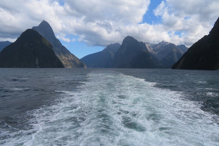Views of Mitre Peak and Milford Sound, New Zealand
