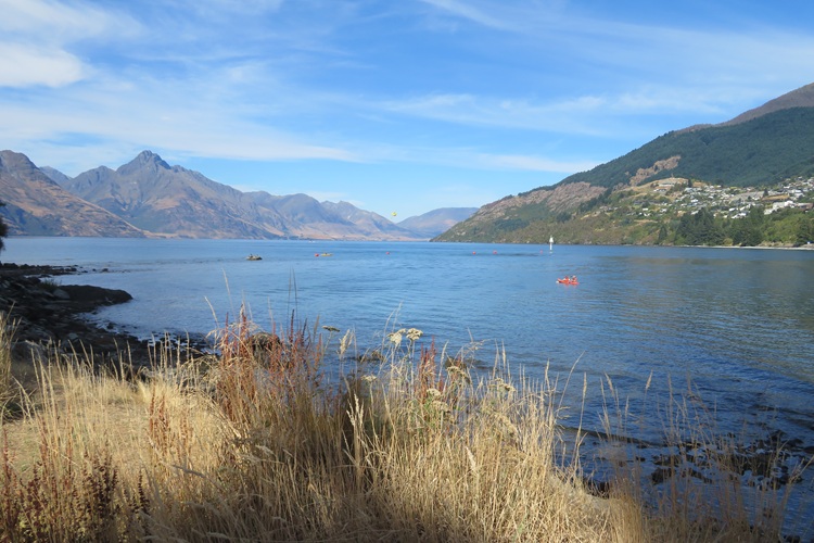 Views of Lake Wakatipu from Queenstown Gardens, Queenstown  New Zealand