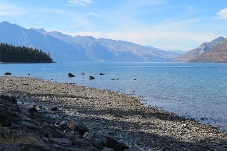 Views of Lake Wakatipu from Queenstown Gardens, Queenstown  New Zealand
