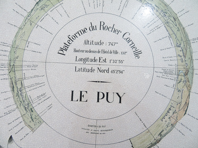 Old direction map - Le Puy en Velay, France