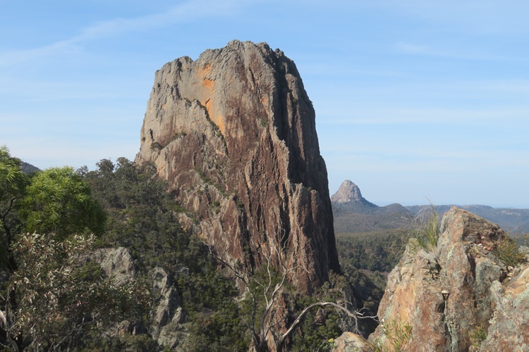 Crater Bluff and Tonduron Spire, Grand High Tops. Warrumbungle National Park.