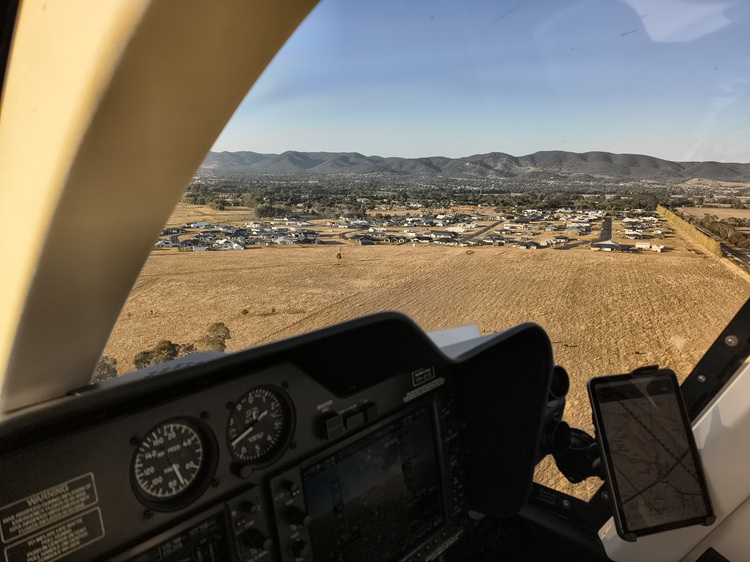 Helicopter flight from Mudgee to Goulburn, January 2026