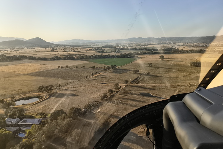 Helicopter flight from Mudgee to Goulburn, January 2026