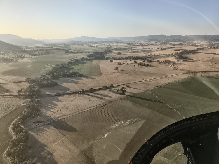 Helicopter flight from Mudgee to Goulburn, January 2026