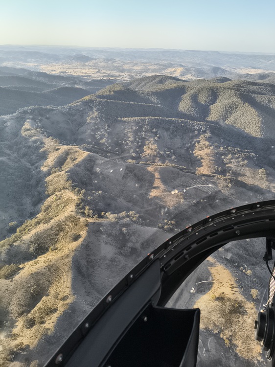 Helicopter flight from Mudgee to Goulburn, January 2026