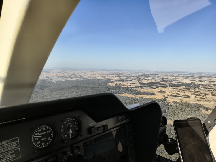 Helicopter flight from Mudgee to Goulburn, January 2026