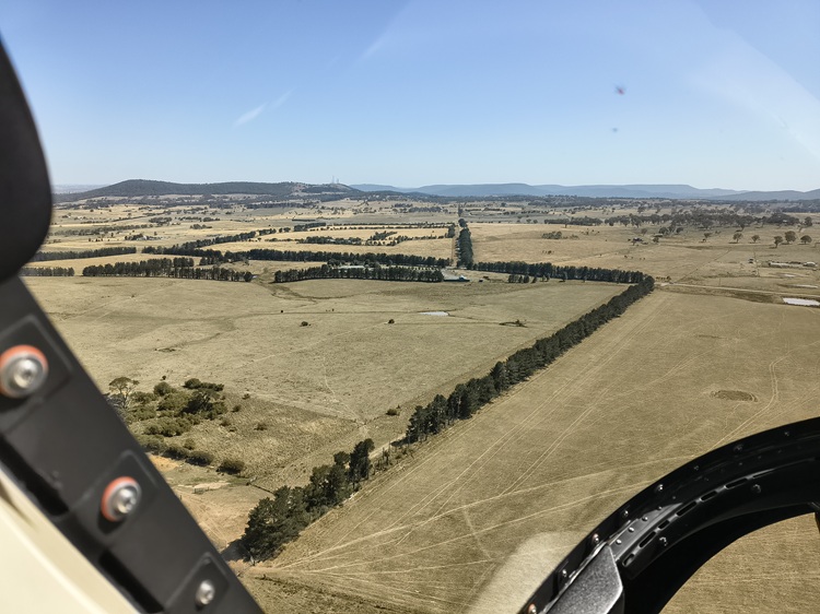 Helicopter flight from Mudgee to Goulburn, January 2026
