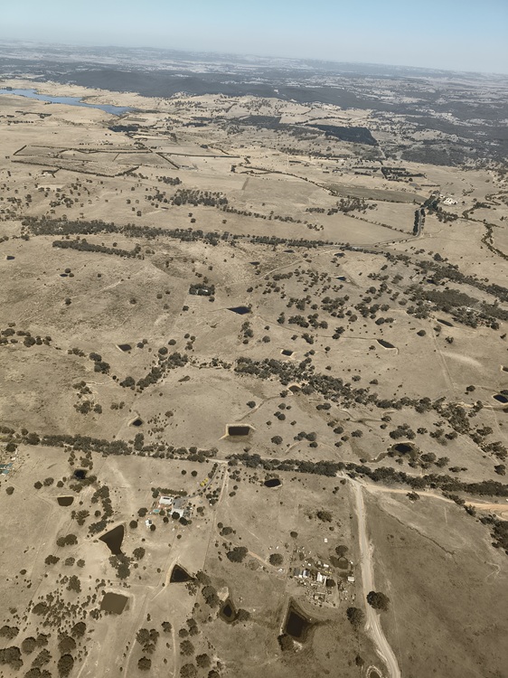 Helicopter flight from Mudgee to Goulburn, January 2026