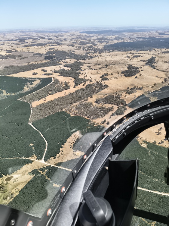 Helicopter flight from Mudgee to Goulburn, January 2026